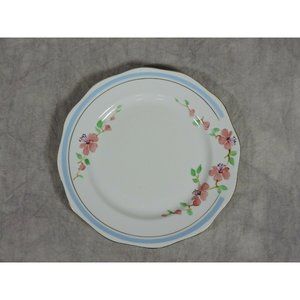 Vintage Roslyn China Hand Painted Floral Plate With Gold Trim